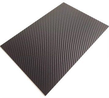 Плита карбонова 2,5 мм 600х500 мм, 3K Twill CF256050 фото