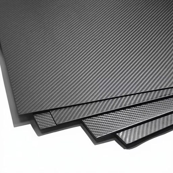 Плита карбонова 1 мм 1000х600 мм, 3K Twill CF11060 фото